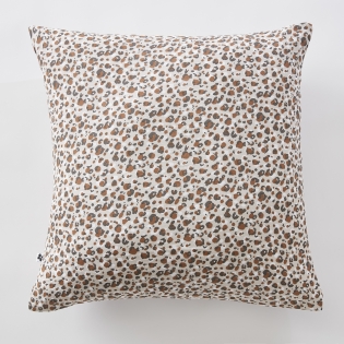 Taie d'oreiller 60x60 cm en double gaze de coton imprimée Léonie