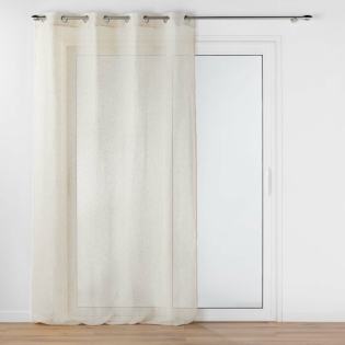 Panneau a oeillets 140 x 240 cm polyester/lin uni aline Sans
