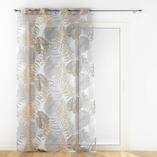 Voilage a oeillets 140 x 240 cm voile sable imprime metallise mogador Sans