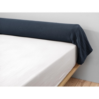 Taie de traversin gaze de coton 85 x 185 cm gaia minuit Bleu foncé