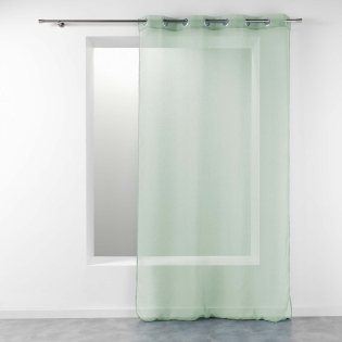 Voilge prêt à poser à oeillets 140 x 240 cm froissé Telma Sauge