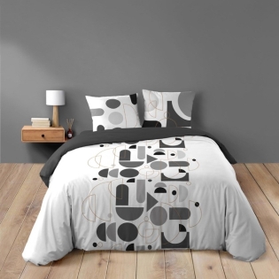 Housse de couette 240 x 220 cm coton 42 fils + 2 taies Chilipop