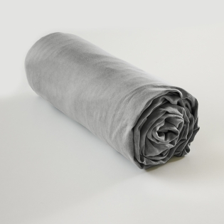 Drap-housse 160 x 200 cm en Lyocell - bonnet 35 cm Lysandre Granit