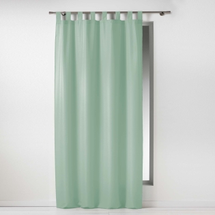 Rideau à passant 140 x 260 cm Polyester Essentiel Vert sauge