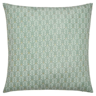 Coussin dehoussable compresse 60 x 60 cm polyester imprime metallise piana Sauge