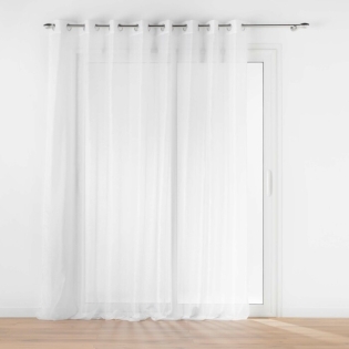 Voilage a oeillets baie vitrée 300 x 240 cm voile sable Lissea Blanc