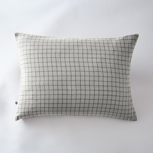 Taie d'oreiller gaze de coton tissée 50 x 70 cm gaïa mix Gris
