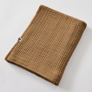 Drap de Bain 90 x 150 cm - Double Gaze de Coton 220 g/m² - Gaia Camel
