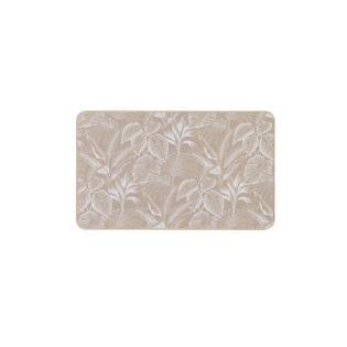 Tapis rectangle 45 x 75 cm tisse imprime stylis Blanc