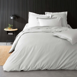 Housse de Couette Blanc en Percale de Coton - Douceur et Élégance 240 x 220 cm
