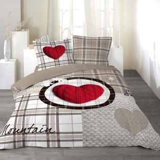 parure 3 p. 240 x 220 cm imprime 42 fils dessin place love mountain