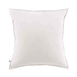 Taie d'oreiller chaude flanelle 63 x 63 cm Candice Blanc