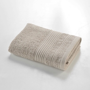 Serviette de toilette 50 x 90 cm eponge unie tendresse Taupe
