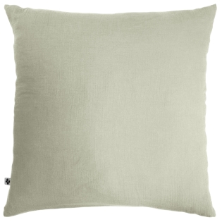 Taie d'oreiller en double gaze de coton – 60 x 60 cm – Gaïa Vert d'eau