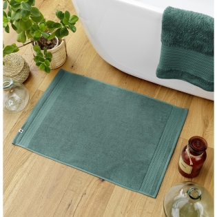 Tapis de bain 50 x 70 cm éponge unie garance emeraude Vert foncé