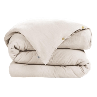 Housse de couette 240 x 220 cm double gaze de coton Gaïa Pampa