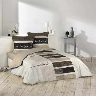 Housse de couette 220x240 cm + 2 taies 100% coton So natural