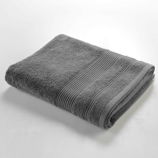 Drap de bain 90 x 150 cm eponge unie tendresse Anthracite