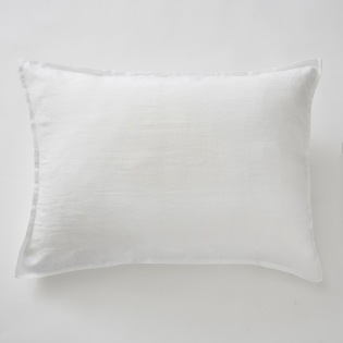 Taie d'oreiller 50 x 70 cm lin lavé soline craie Blanc