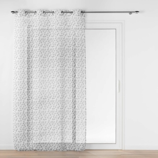 Panneau a oeillets 137 x 280 cm voile sable imprime farandole Gris