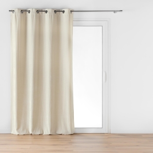 Rideau a oeillets 140 x 260 cm velours jacquard Mika Beige