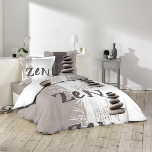 parure 3 p. 240 x 220 cm imprime 42 fils allover galets zen