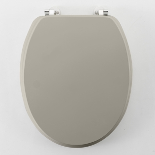 Abattant wc charnieres metal 37.5 x 46 cm mdf uni mat matteis Taupe