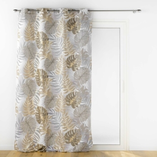 Rideau grande hateur à oeillets 140 x 280 cm polyester imprime metallise mogador Sans