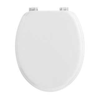 Abatt. wc charnieres plastique 18 pouces mdf uni vitamine sdb Blanc
