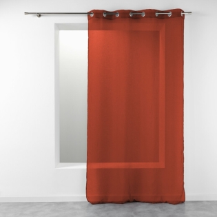 Panneau a oeillets 140 x 240 cm etamine crash telma Terracotta