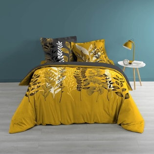 Housse de couette imprimée 220x240 cm + 2 taies 100% coton 57 fils Isabela