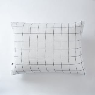 Taie d'oreiller gaze de coton tissée  50 x 70 cm Gaia Match Blanc