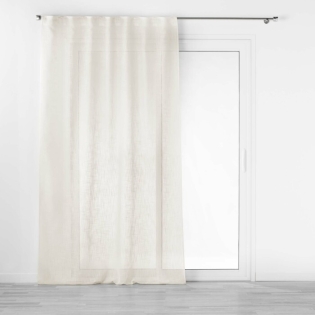 Panneau a passants caches 140 x 240 cm effet lin tisse haltona Naturel