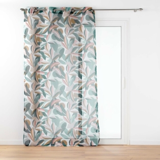Voilage a oeillets 140 x 240 cm voile sable imprime lavinia Sans