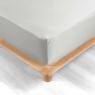 Drap housse queen size 160 x 200 cm bonnet 30 cm percale de coton 78 fils Blanc