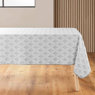 Nappe rectangle 150 x 240 cm polyester imprime kalini Gris