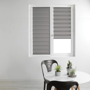 Store enrouleur jour et nuit 45 x 180 cm polyester daynight Gris