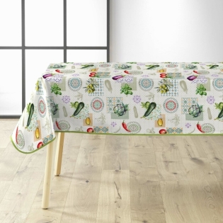 Nappe Rectangulaire 140 x 240 cm PVC Imprimé Végétalia – Charme Méditerranéen