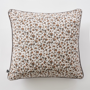 coussin déhoussable avec passepoil 45 x 45 cm gaze de coton imprimée léonie