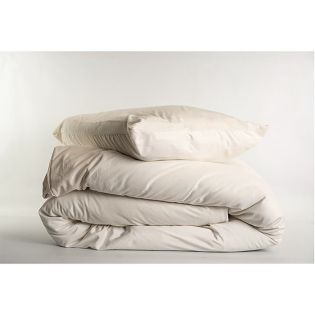 Housse de couette 240 x 220 cm velours uni Velina Ivoire