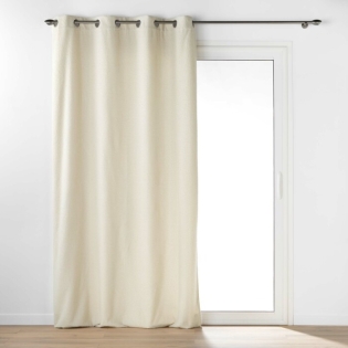 Rideau a oeillets 140 x 240 cm bouclette unie Wooly Naturel