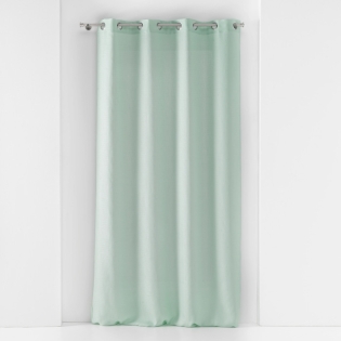 Voilage à oeillets petite hauteur 140 x 180 cm voile tissé Soane Vert menthe