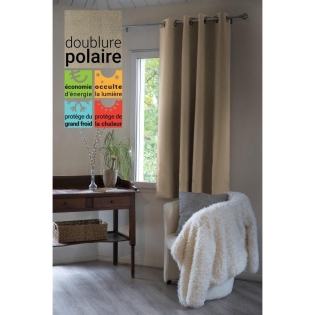 Lot de 4 rideaux occultants thermiques Inuit Pampa - 140 x 180 cm