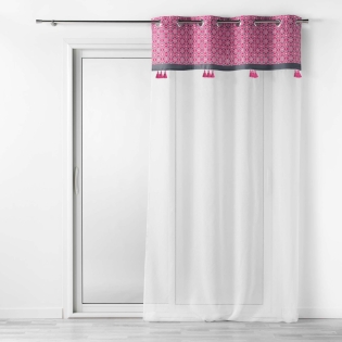 Voilage a oeillets 140 x 240 cm Callao rose