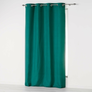 Rideau a oeillets 140 x 280 cm microfibre unie absolu Emeraude
