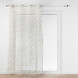 Panneau a oeillets 137 x 280 cm voile sable imprime farandole Naturel