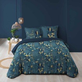 Housse de couette imprimée 240x220 cm + 2 taies 100% coton Graminella