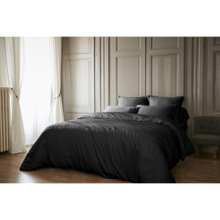 Housse de couette 260 x 240 cm bambou salomé truffe Noir