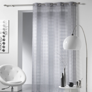 Panneau a oeillets 140 x 240 cm voile sable candide Gris