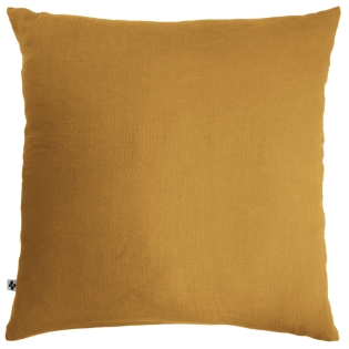 Taie d'oreiller en double gaze de coton – 60 x 60 cm – Gaïa Safran